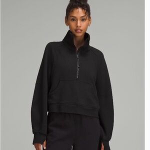 lululemon athletica Black Funnel neck Quarter-Zip Sweatshirt